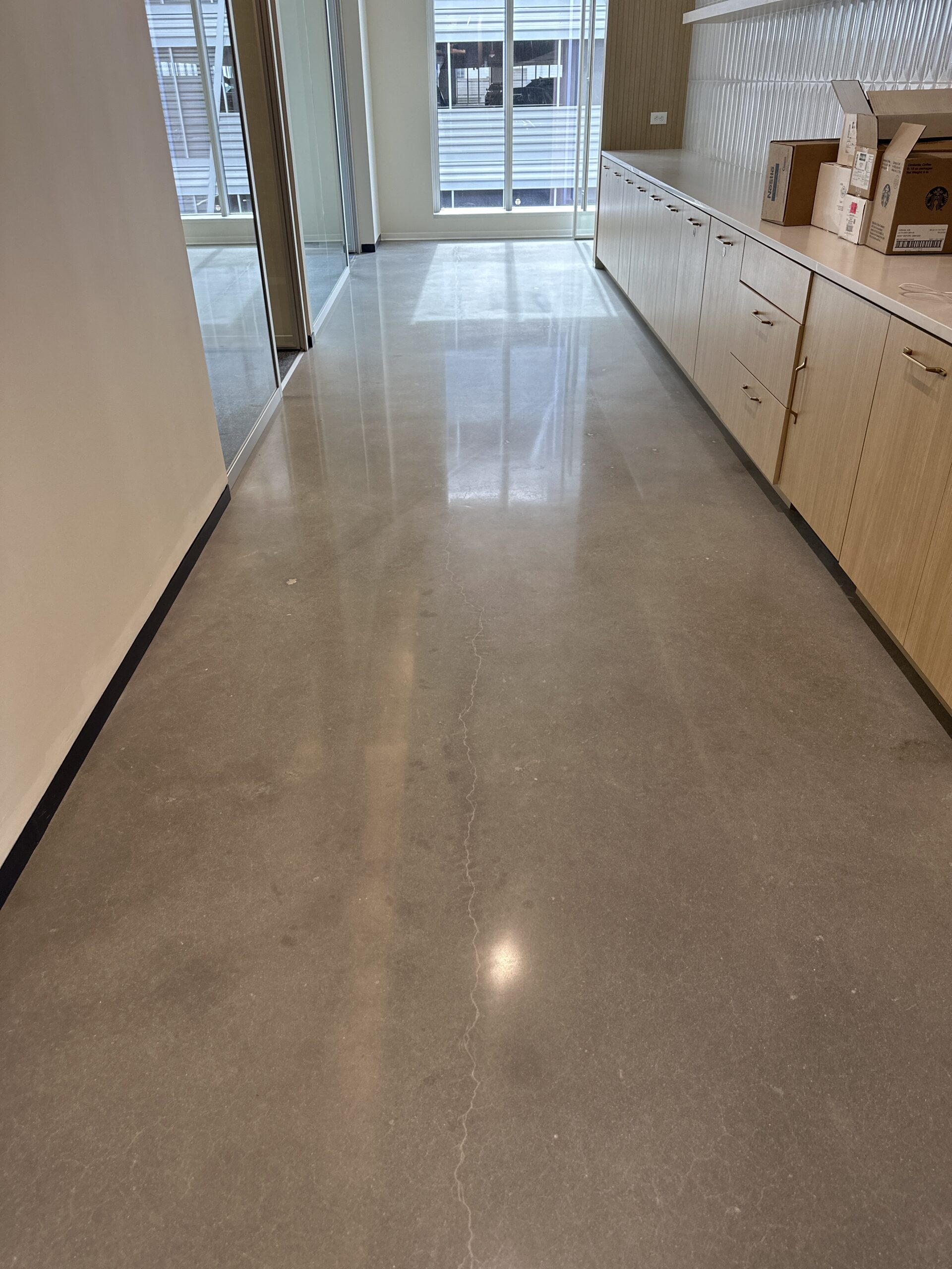 Concrete floor scrubbing service