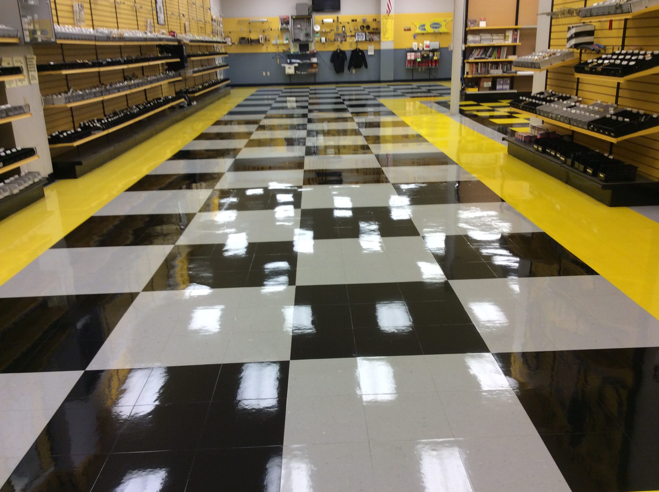 VCT stripping and waxing service