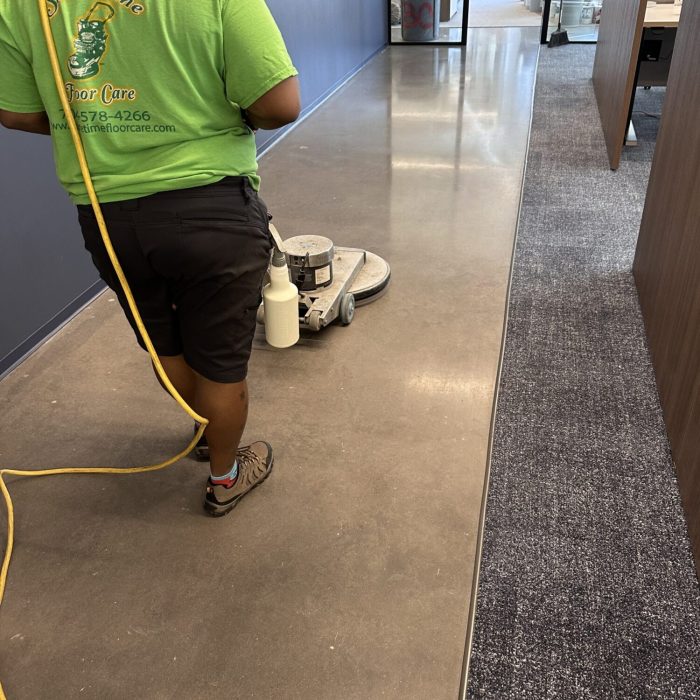 Before Floor Buffing Service in Charlotte by Shine Time Floor Care