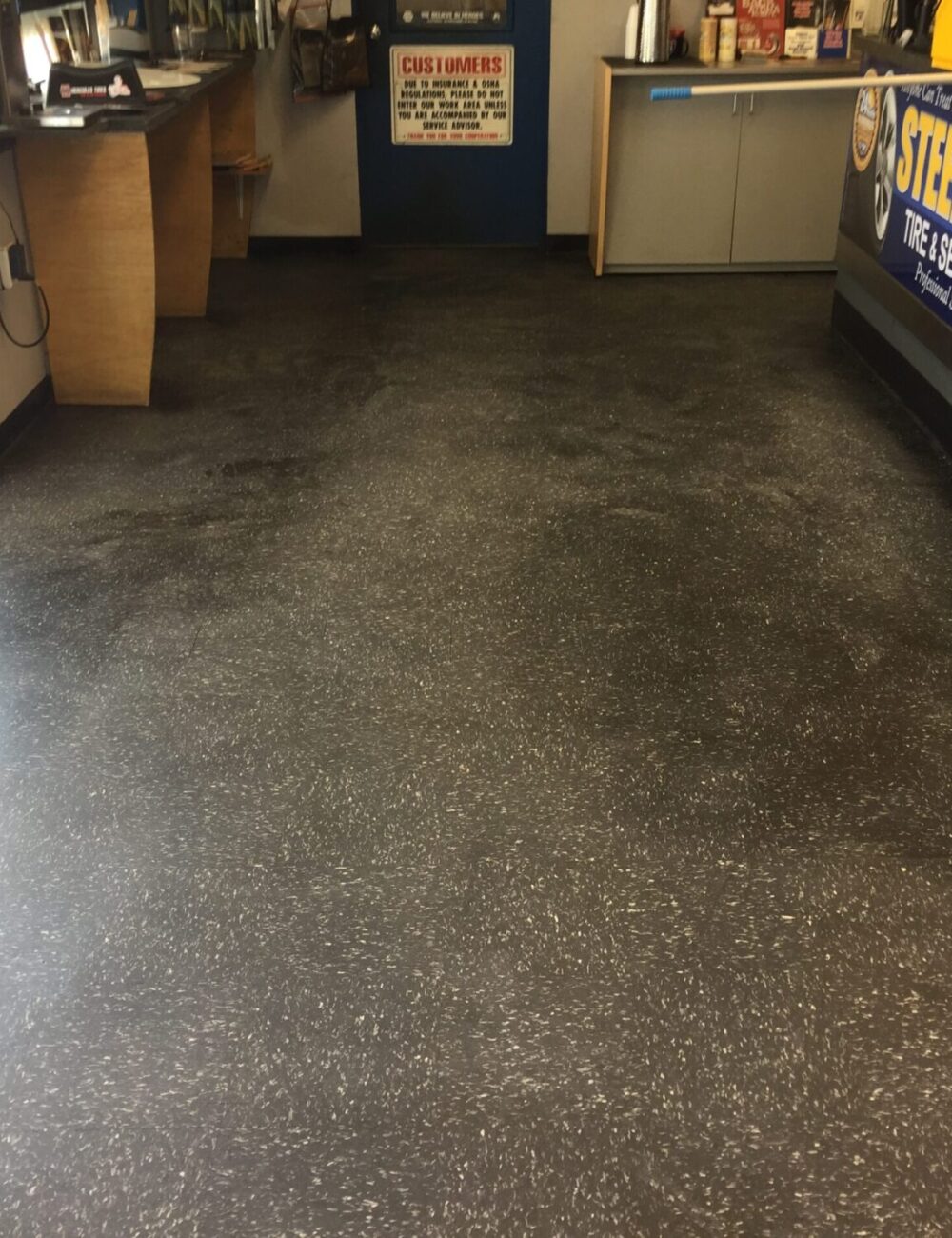 before Professional floor waxing service in Charlotte NC by Shine Time Floor Care