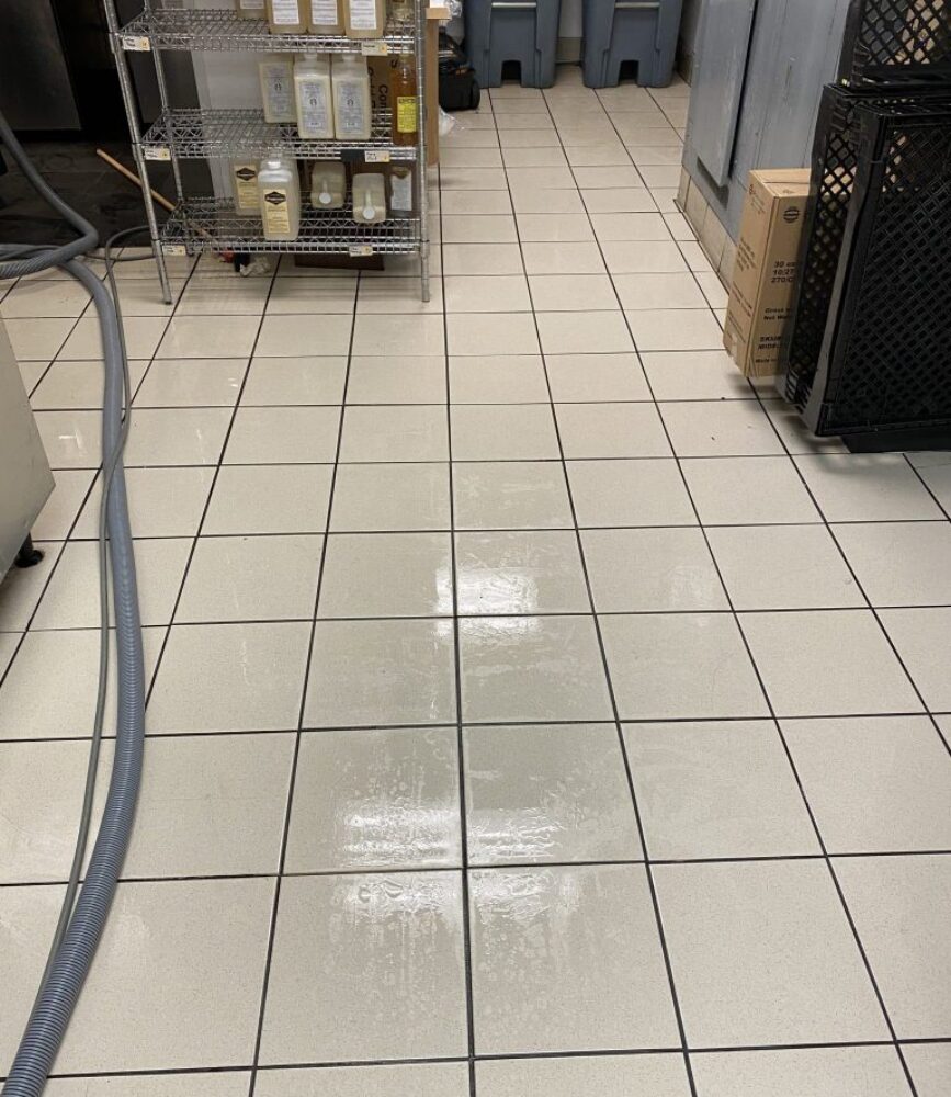 Results after professional tile and grout cleaning in Charlotte NC by Shine Time Floor Care