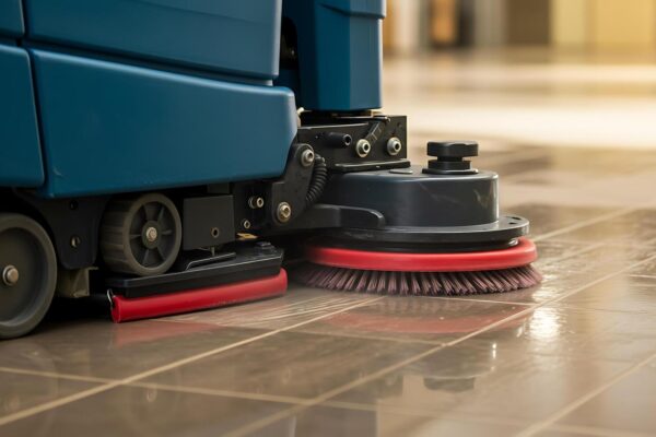 Tile floor scrubbing and cleaning service by Shine Time Floor Care in Charlotte NC